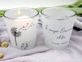 Personalisiertes Windlicht Tischdeko oder Abschiedsgeschenk Motiv Pusteblume  3