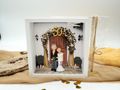 Handgefertigte Geschenk Box Goldhochzeit Geschenkidee mit Miniatur Paar - goldene Hochzeit  50 Jahre Ehe Jubiläum 2
