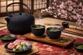 Schwarze Gusseiserne Teekanne im Japanischen Stil mit Edelstahl Siebeinsatz 2