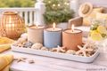 Citronella Kerze im Sommer Deko Porzellan Topf  – Outdoor Duftkerze für Garten Balkon Camping  3