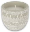 Citronella Kerze Keramiktopf Grau mit Muster Outdoor Anti-Mücken-Kerze 6,5 Ø  6cm H 2