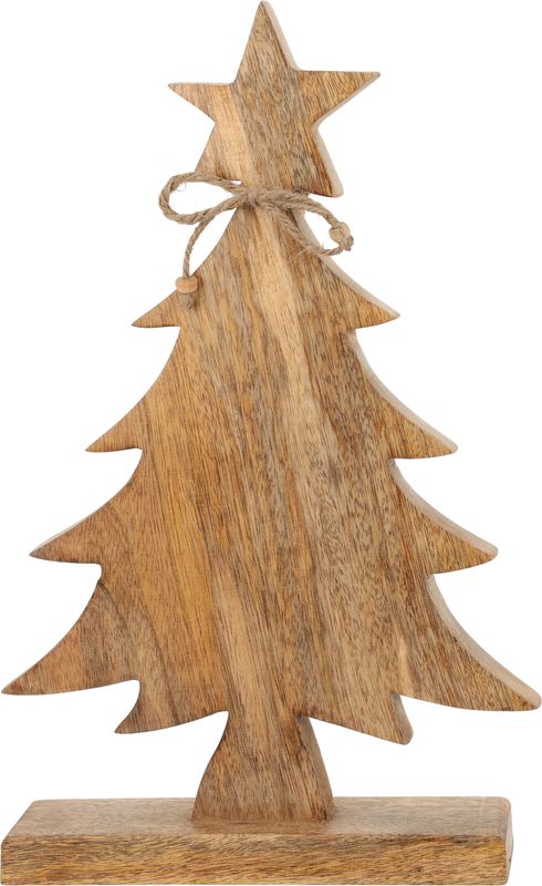 Weihnachtsbaum Tannenbaum auf Fuß mit Stern Braun oder Schwarz Holz Weihnachten Deko 40cm