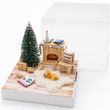 Geldgeschenk Verpackung Weihnachten Kamin Geschenk LED Lichterkette Gutschein Box 18 x 14 cm 1