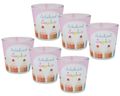 Windlicht Banderole Rosa Buntstifte Kerzenglas Einschulung Schulbeginn Deko Tischdeko PERSONALISIERT 7,5cm Hoch 2