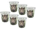 Windlicht Banderole Wildschwein Wald Grün Kerzenglas Herbst Winter Tischdeko Votivglas 7,5 cm H 2
