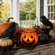 Halloween Windlicht Kürbis Herbstdeko Tragbare Laterne Deko für Drinnen und Draußen  3