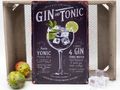 Blechschild Cocktail Rezept “Gin Tonic“ Deko Bar Küche Kneipe Pub Theke Geschenk Geschenkidee Geburtstag Weihnachten Party 4