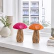 Herbst Natur Deko Pilz aus Holz in Pink oder Orange - Tischdeko Restaurant, Hotel, Bar 3