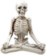 Skelett Deko Figur Yoga im Lotussitz Herbst Halloween Tischdeko 13cm Hoch 6