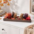 Deko Tablett Herbst SET mit 2 Kerzen, 2 Eichhörnchen Figuren & herbstliche Streudeko 2
