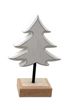 Deko-Aufsteller Weiß Schwarzer Stiel Brauner Sockel Tannenbaum 5
