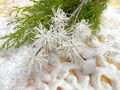 Weihnachten Deko Basteln Kunstzweig Weihnachtszweig Weiß für DIY Adventskranz, Tablett, Gesteck oder Türkranz 4