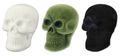 Deko Totenkopf Halloween Partydeko Schädel Skelett Kopf Schwarz Weiß Grün Tischdeko 7 x 10,5 x 9,5cm 1
