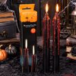 2 Stabkerzen aus Paraffinwachs, tropfend mit blutrotem Wachs – Halloween & Gothic Tischdeko 2