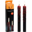 Halloween Deko Stabkerzen Kerzen dunkel Bordeaux mit Rotem Bluttropf Effekt Gothic Zubehör Party 2 Stück 20cm H 1