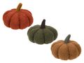 Deko Kürbis Stoff Rostrot Grün Braun Herbsthochzeit Herbst Geburtstag Tischdeko Halloween 20cm 1