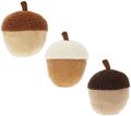 Deko Eichel Türstopper Herbst Braun Weiß  Schwerer Türpuffer Stoff Sandfüllung Türdämpfer 22cm H 1