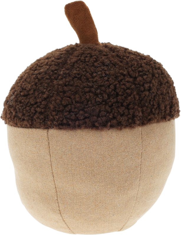 Deko Eichel Türstopper Herbst Braun Weiß  Schwerer Türpuffer Stoff Sandfüllung Türdämpfer 22cm H