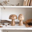 2 Holz Pilze zur Herbst Deko - Holzpilz Dekopilz Waldpilz Herbstdeko Aufsteller Tischdeko 3