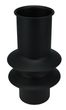 Moderne Deko Vase aus Metall in Schwarz, matt lackiert skandinavische Tischdeko Minimalistisch Weihnachten 24,5 H 1