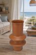 Deko Vase Metall Karamell Braun Boho 2