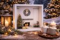 Geschenkrahmen – Geschenk Bilderrahmen aus Holz für Weihnachten Kamin Motiv - handgefertigt von ZauberDeko  3
