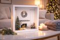 Geschenkrahmen Holz Bilderrahmen Diorama Geldgeschenk Gutschein Weihnachten XMAS Kamin LED Lichterkette 4