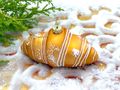 Croissant Glas Christbaumschmuck für Weihnachtsbaum, im Adventskranz oder am Küchenfenster Deko 3