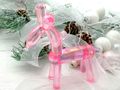 Schillernde Ballon-Giraffe Rosa Pink – Christbaumschmuck, Kinderzimmer-Deko oder funkelnde Tischdeko zum Kindergeburtstag 3