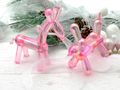 Schillernde Ballon-Giraffe aus Acryl als Christbaumschmuck und für jede Feier, bei der Rosa-Pink im Mittelpunkt steht 4