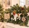 Christbaumschmuck Weihnachtsanhänger Deko Anhänger Hund Braun Creme Geschenk Glücksbringer  4
