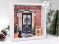 Bunt Geschenkrahmen Holz Bilderrahmen Diorama Geldgeschenk Gutschein Weihnachtstüre LED Schwarz Backstein 2