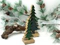 Dekorativer Tannenbaum aus Mangoholz – dunkelgrün & natur, modern & natürlich 15,5cm H  3