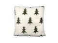 Kissen Sofakissen Weihnachten Dekokissen Tannenbaum Polyester Grün Weiß Deko 45cm 1