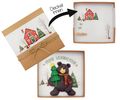 Handgefertigte Geldgeschenk Verpackung mit Weihnachtsmotiv und Bär in 2D als nette Geschenkidee zu Weihnachten 2