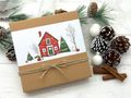 Geldgeschenk Weihnachten Verpackung Geschenk Natur Bär Weihnachtsbaum Rotes Haus Gutschein 4