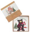 Geldgeschenk Weihnachten Verpackung Geschenk Natur Bär Zuckerstange Rotes Haus Gutschein 1