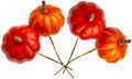 Mini Deko Kürbisse am Draht in Orange & Terracotta Künstlich Sehr Realistisch Herbst Halloween Basteln 4 Stück 1