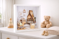 Komplett fertig PERSONALISIERT Geldgeschenk Taufe Bilderrahmen Geburt Baby Geschenk für Mädchen Jungen, Kinderzimmer Deko Boho  2