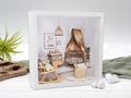 Handgefertigte & personalisierte Geschenkrahmen aus Holz - Diorama Geschenk zur Taufe, Babyparty, Geburt oder Kinderzimmer Deko 3