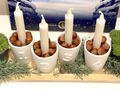 Deko Kerzenhalter Stabkerzenhalter in Weiß mit Zahlen 1 2 3 4 für den Adventstisch oder als stilvolles Geschenk 4