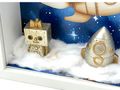 Geschenkrahmen Holz Diorama Geldgeschenk Gutschein Geburt Taufe Blau Weltall Mädchen PERSONALISIERT 5