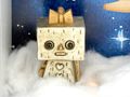 Geschenkrahmen Holz Diorama Geldgeschenk Gutschein Geburt Taufe Blau Weltall Mädchen PERSONALISIERT 7