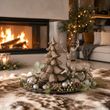Deko Tannenbaum Braun Taupe - stilvolle Weihnachtsfigur für Advents- und Winterdekoration 3