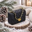 Glitzernde schwarze Frauentasche als Christbaumschmuck Baumschmuck Deko Geschenkidee 3