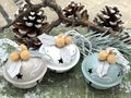 Deko für Weihnachten 4 cm Ø - Glöckchen aus Metall zum Anhängen - für Fenster, Tür, Adventskranz und Christbaum  5