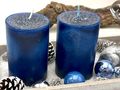 Adventsgeschenk Deko Tablett mit Kunstschnee, Glaskugeln in Silber und Blau, kleine Zapfen und Tannenzweige 5