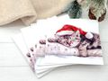 Servietten mit schlafender Katze – für gemütliche Tischdeko Weihnachten Geschenk Katzenliebhaber 3