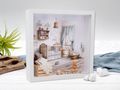 Geschenkrahmen Holz Geldgeschenk Gutschein Geburt Taufe Baby Beige Eukalyptus Kinderzimmer Boho PERSONALISIERT 2