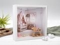 Personalisierter Geschenkrahmen Baby – Geldgeschenk zur Geburt mit Schaukelpferd & Teddy – Holzrahmen mit Acrylglas 2